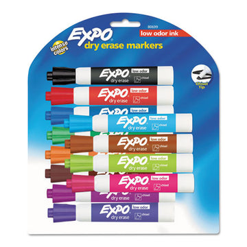EXPO® Low-odor Dry-erase Marker, Broad Chisel Tip, Assorted Colors, 12-set freeshipping - TVN Wholesale